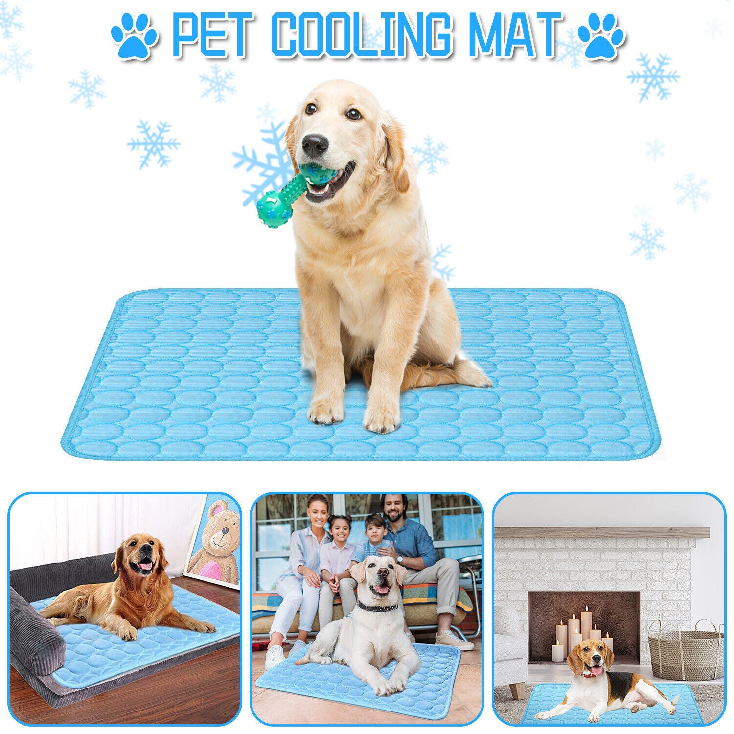 Tapis de refroidissement pour animaux de compagnie Coussin de refroidissement pour chien Chat Chiot Couverture pour lit de couchage d'été Lit de refroidissement pour chien Tapis de refroidissement pour animaux de compagnie